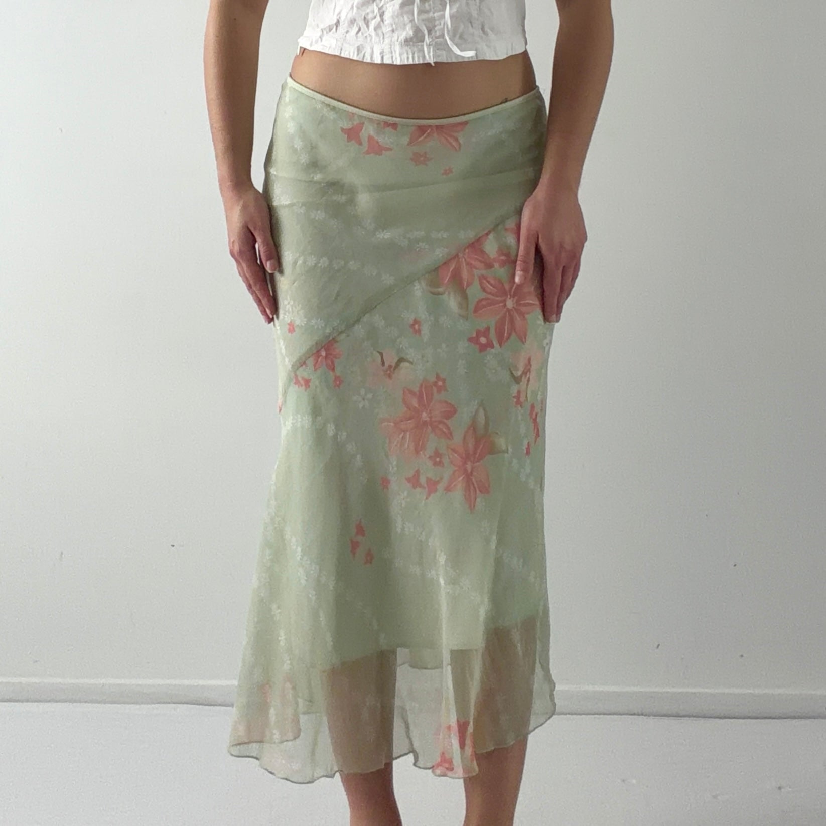 Wrapper Floral Midi Skirt | 8-10