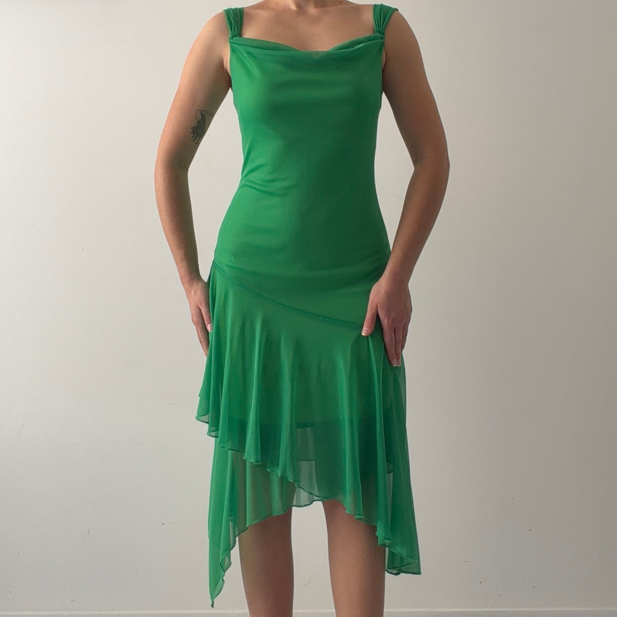 Ruby Rox Asymmetric Midi Dress | M