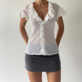 Ruffle Button Up Top | 10-12