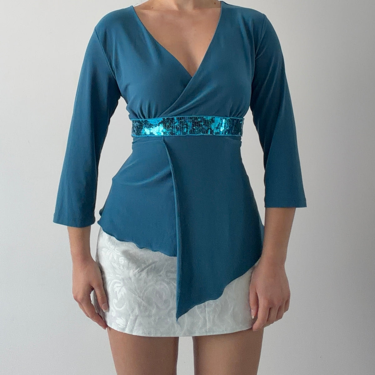 Fashion Bug 3/4 Sleeve Sequin Top | M