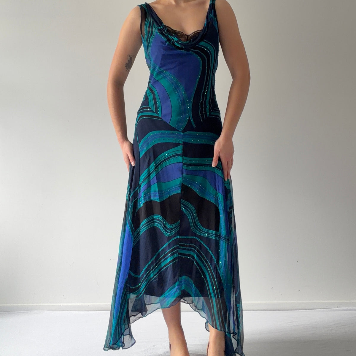 Robbie Bee Silk Maxi Dress | 10-12
