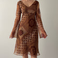 Mica Bell Sleeve Midi Dress | L