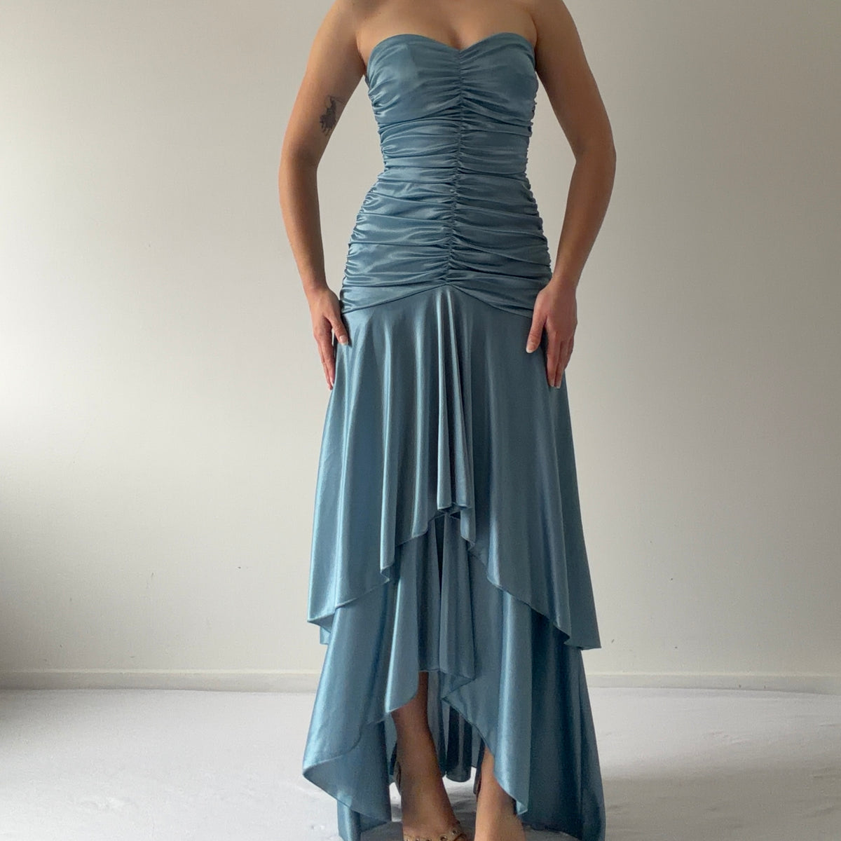 Speechless Strapless Ruffle Dress | XS-S