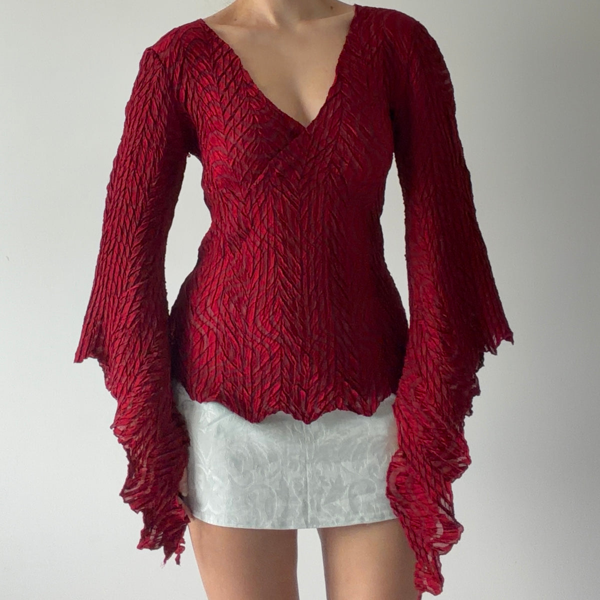 Rare Cache Bell Sleeve Top | S