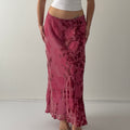 Monsoon Bias Cut Velvet Burnout Skirt | XL