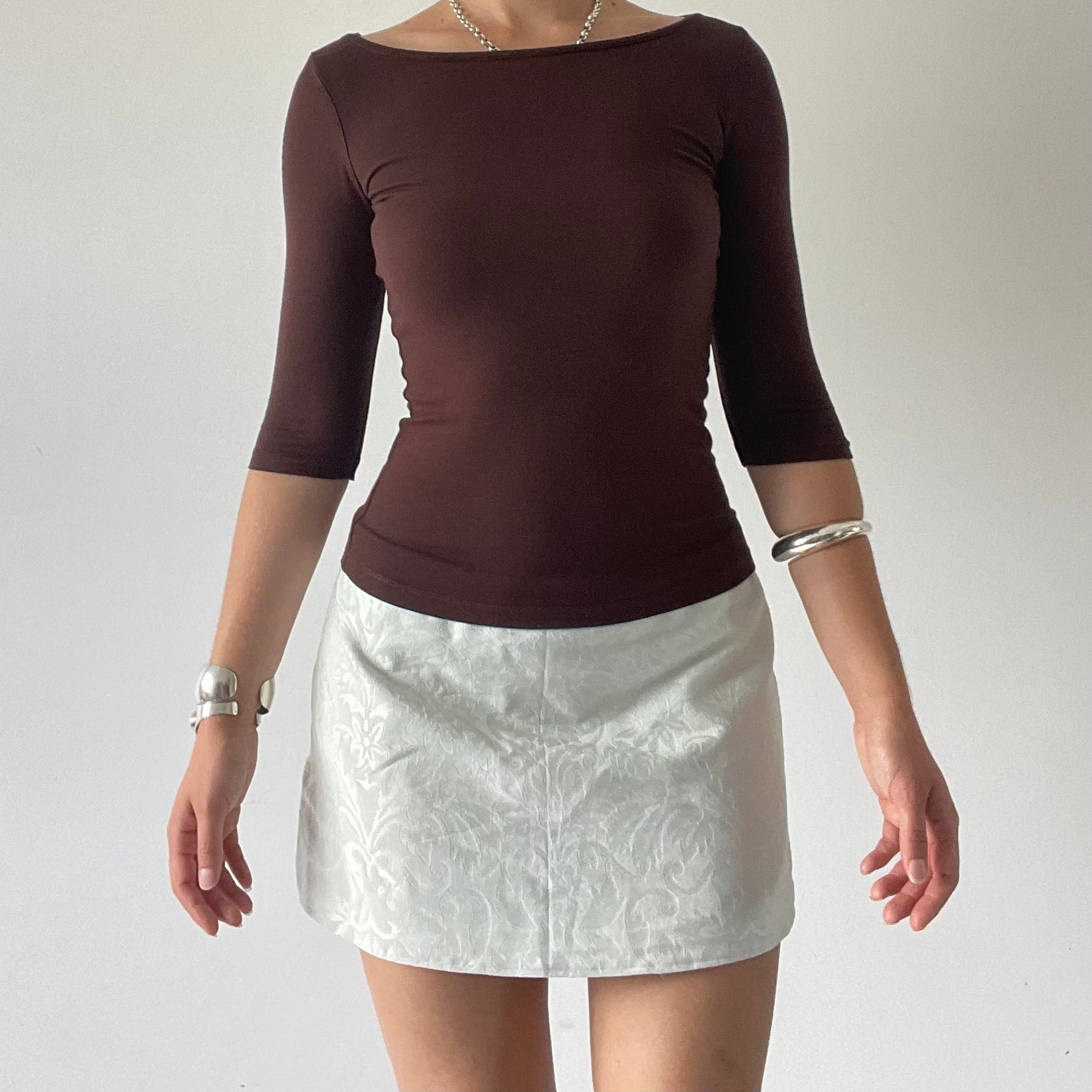 Zara Boat Neck Top | 6-8