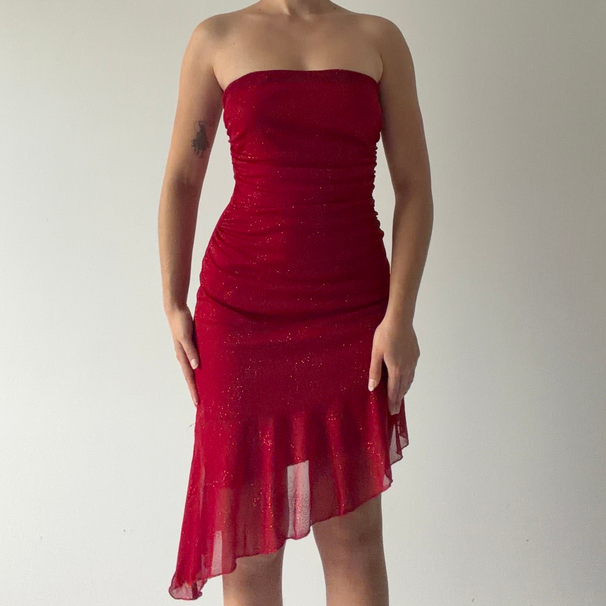 Mariposa Strapless Asymmetric Dress | S