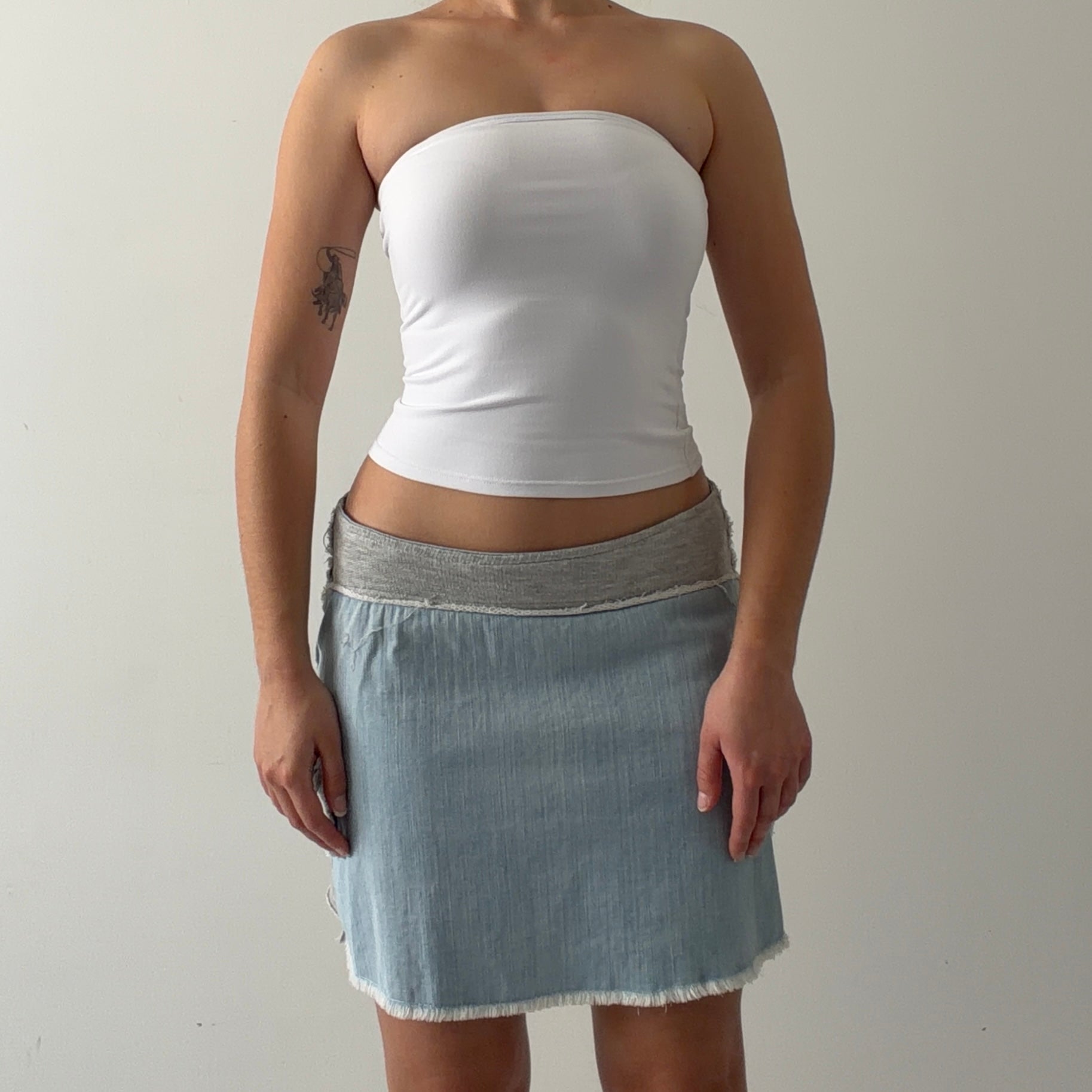 Italian Denim Mini Skirt | M