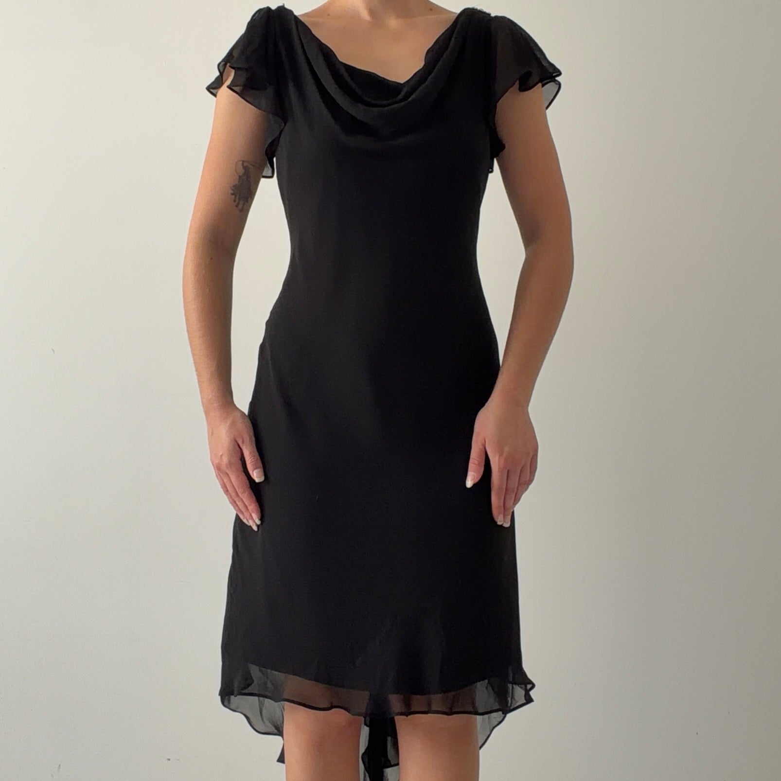 S-L Fashions Cowl Midi Dress | L