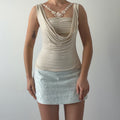 Monroe Fairy Draped Cowl Top | S-M
