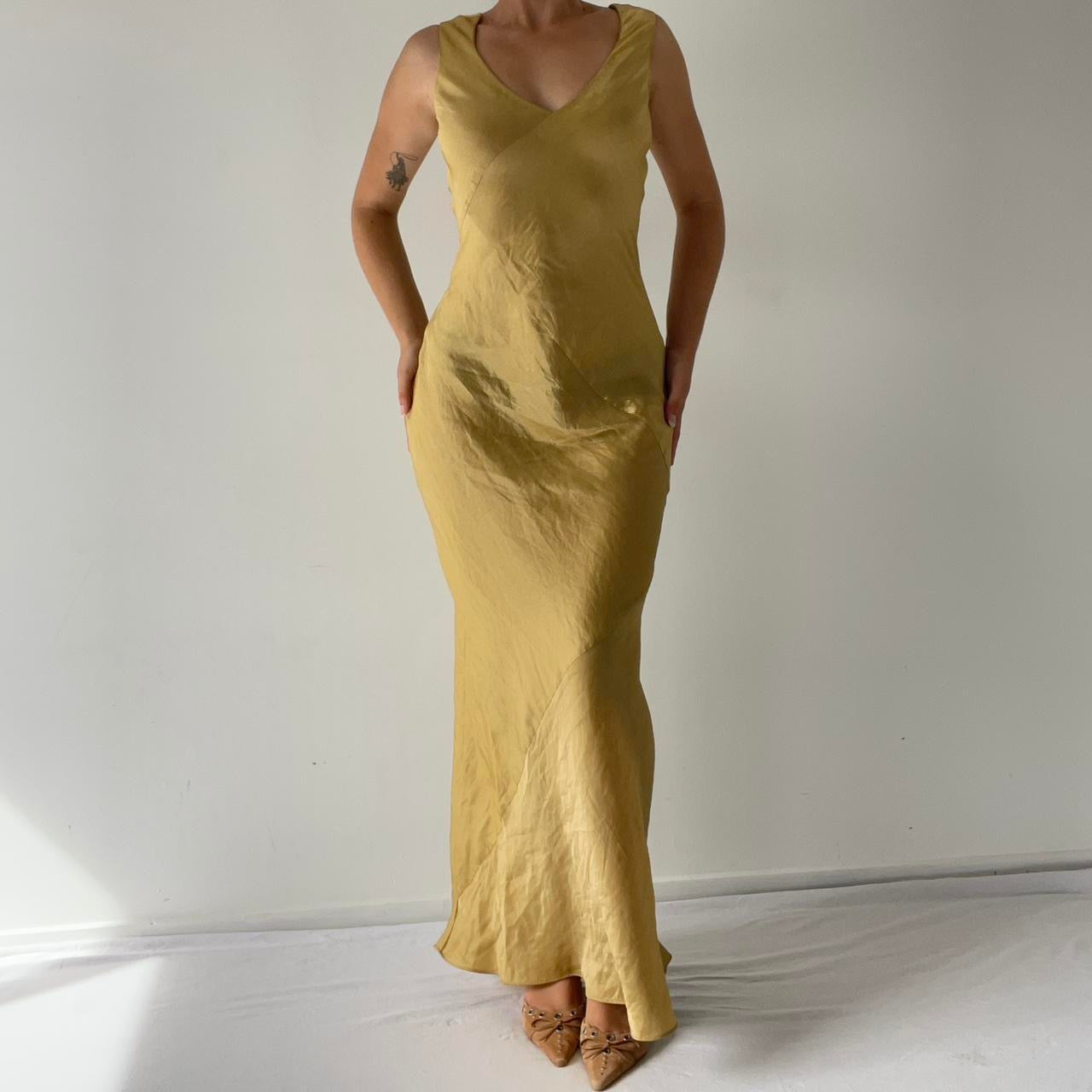 Bias Cut Shimmery Maxi | S