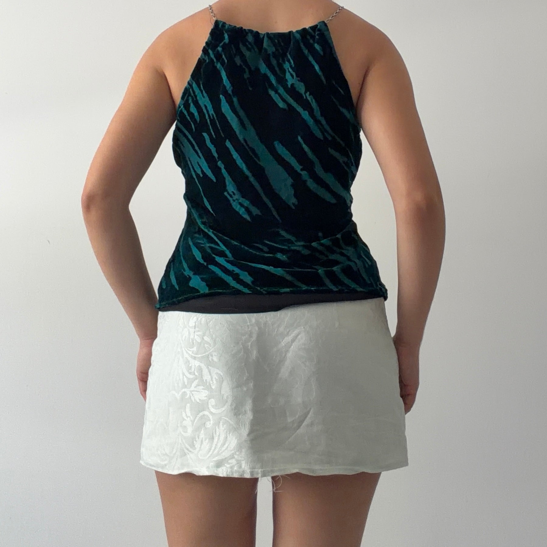 Velvet Burnout Cutout Top | Made in AU | 8-10