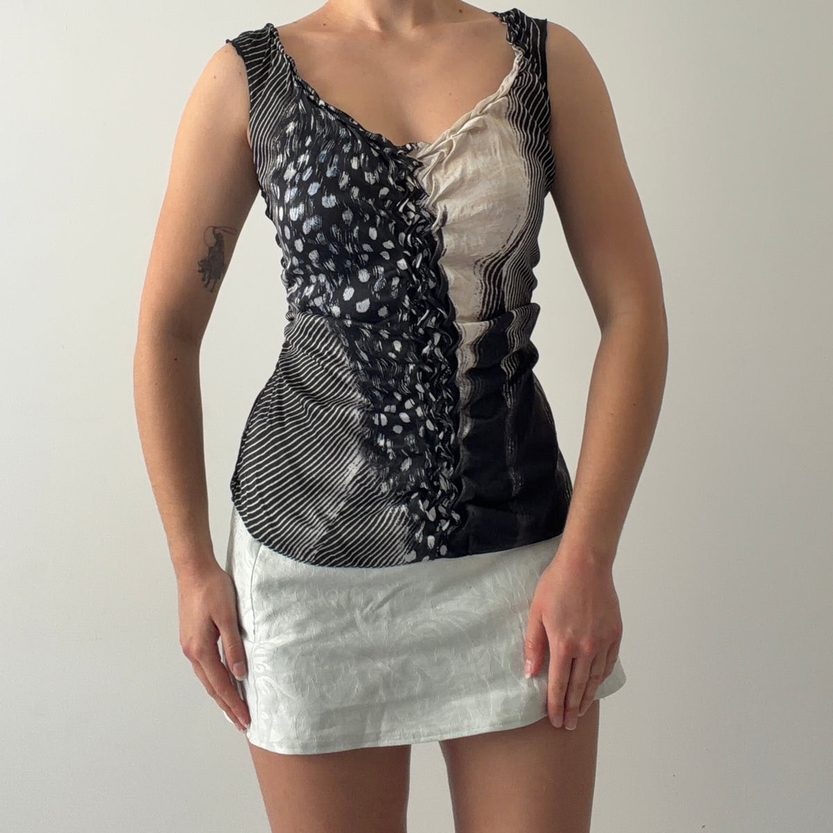 Silk Scoop Ruched Cami | S