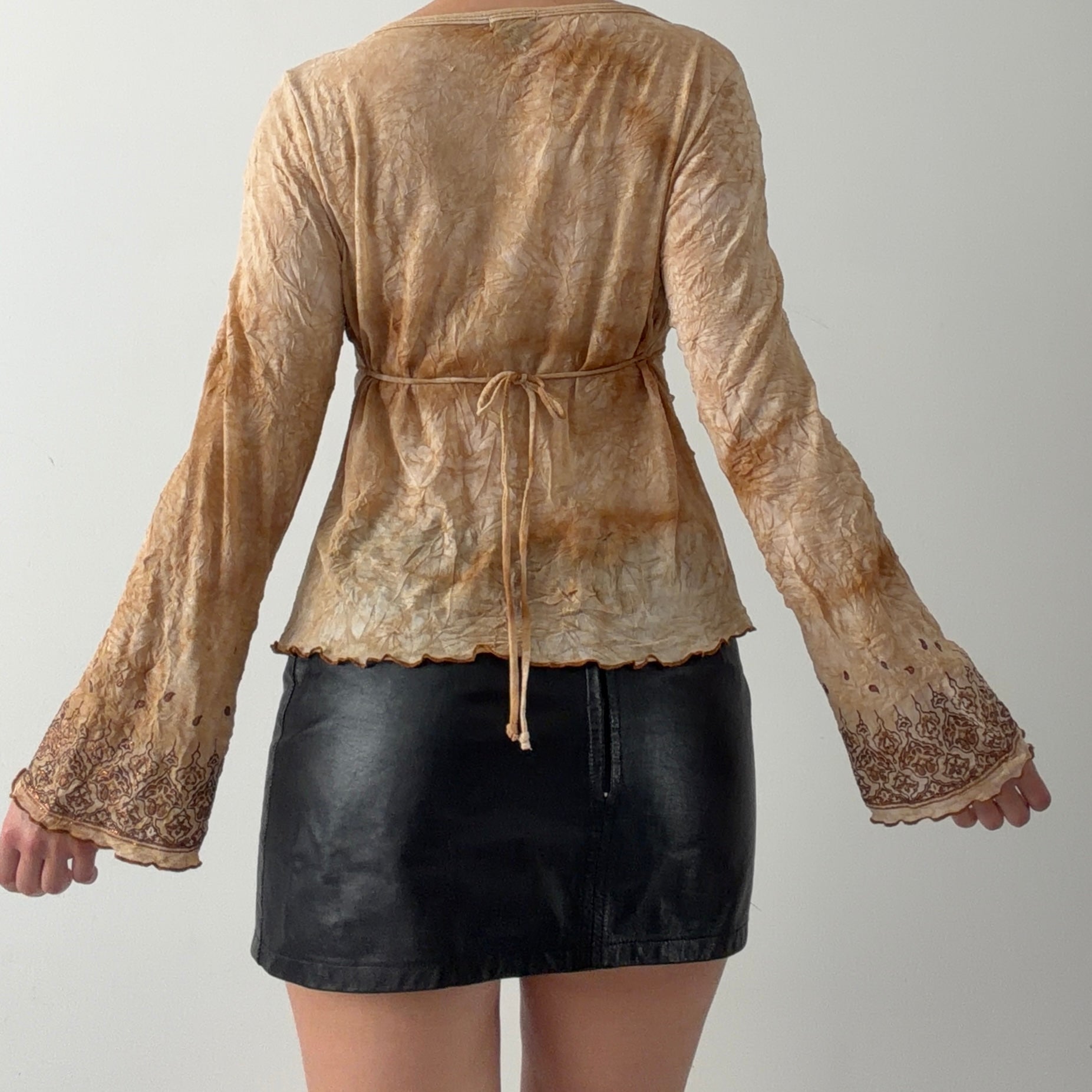 Fang Bell Sleeve Boho Top | 10-12