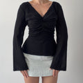 Ice Bell Sleeve Mesh Top | L