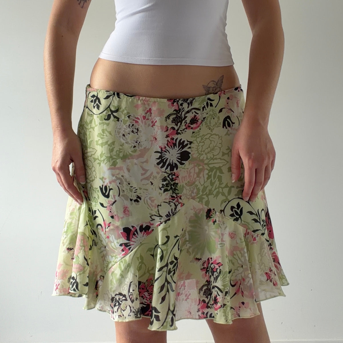 Ally B Floral Midi Skirt | 10-12