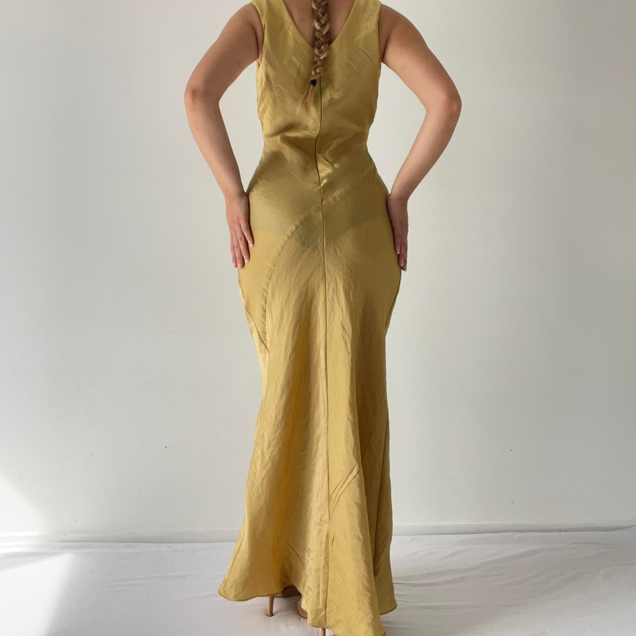 Bias Cut Shimmery Maxi | S