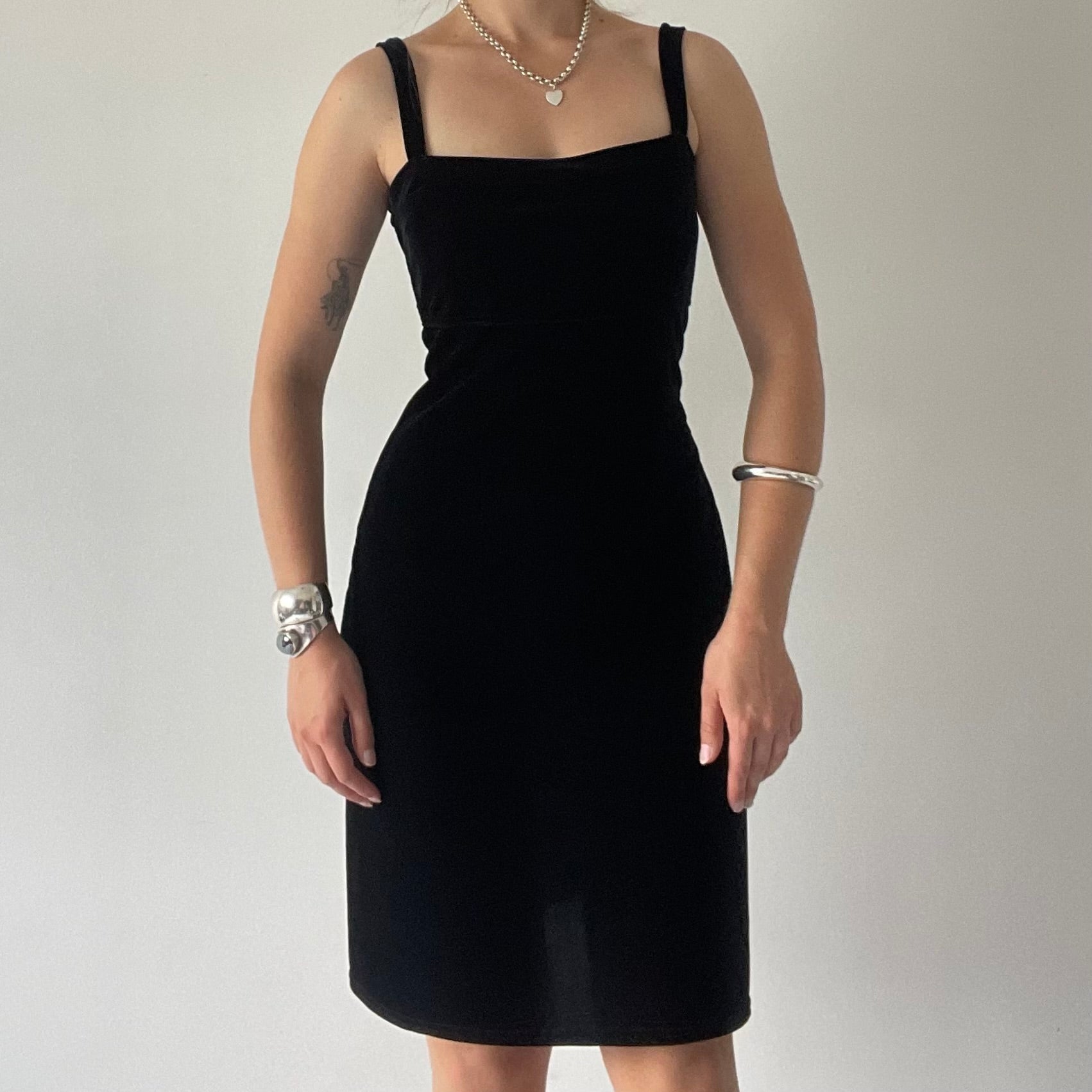 90s Glassons Velvet Midi Dress | 8-10