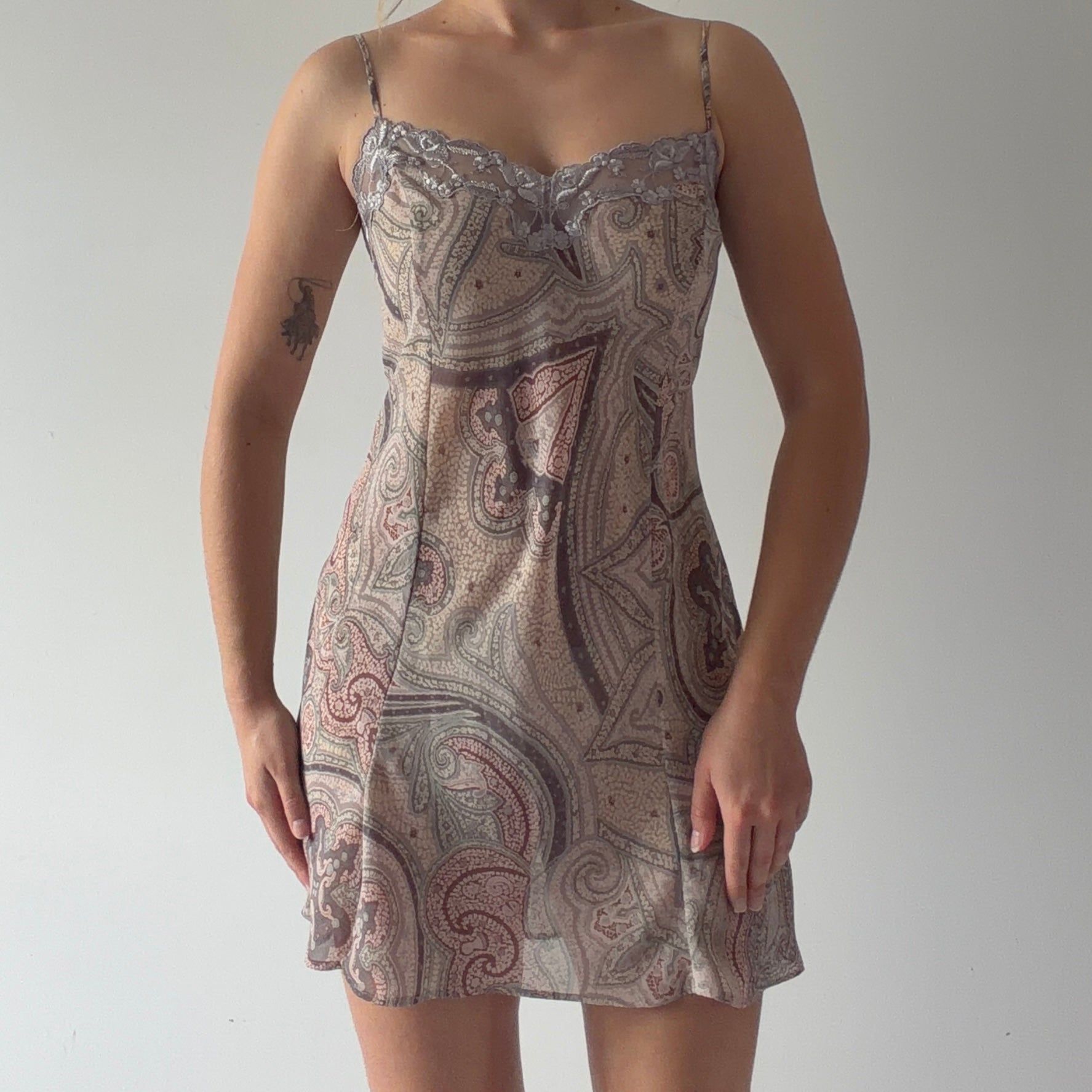 Victoria's Secret Paisley Mini Slip Dress | L
