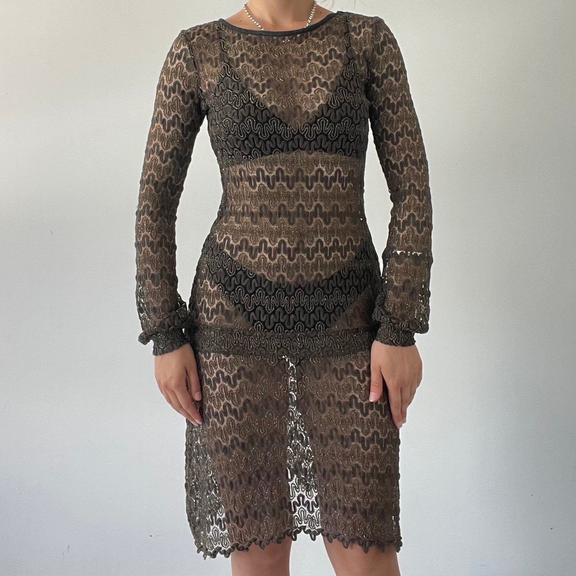 Sim Lace Crochet Midi Dress | 8-10