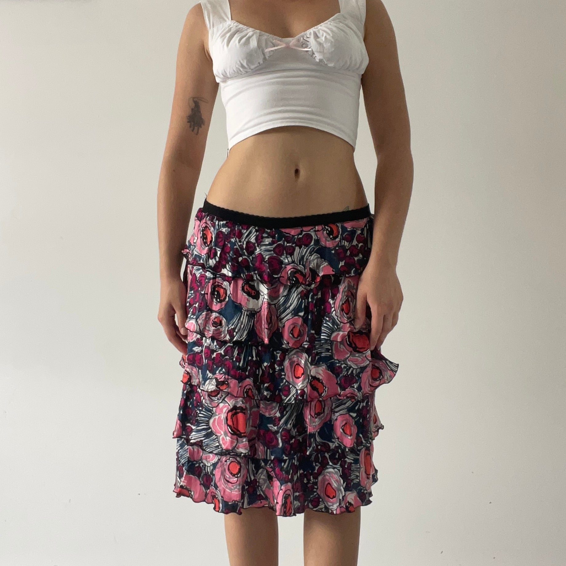 Louche Silk Ruffle Skirt | 6-10