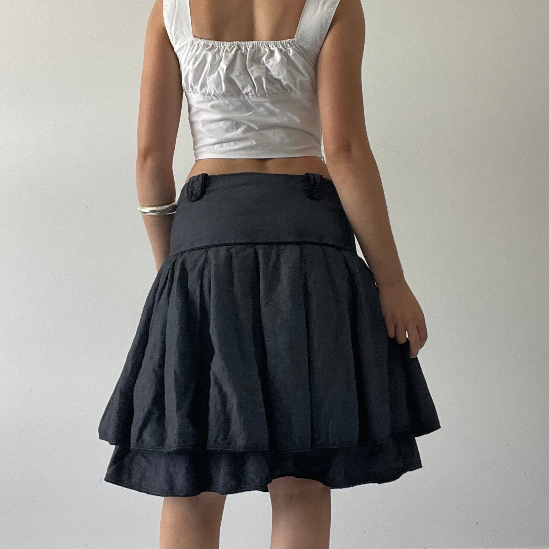 DKNY Pleated Midi Skirt | XS
