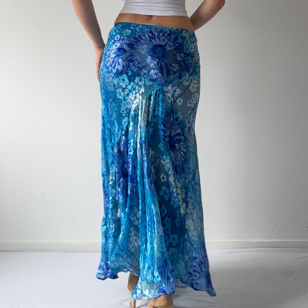 Daveport Silk Maxi Skirt | L