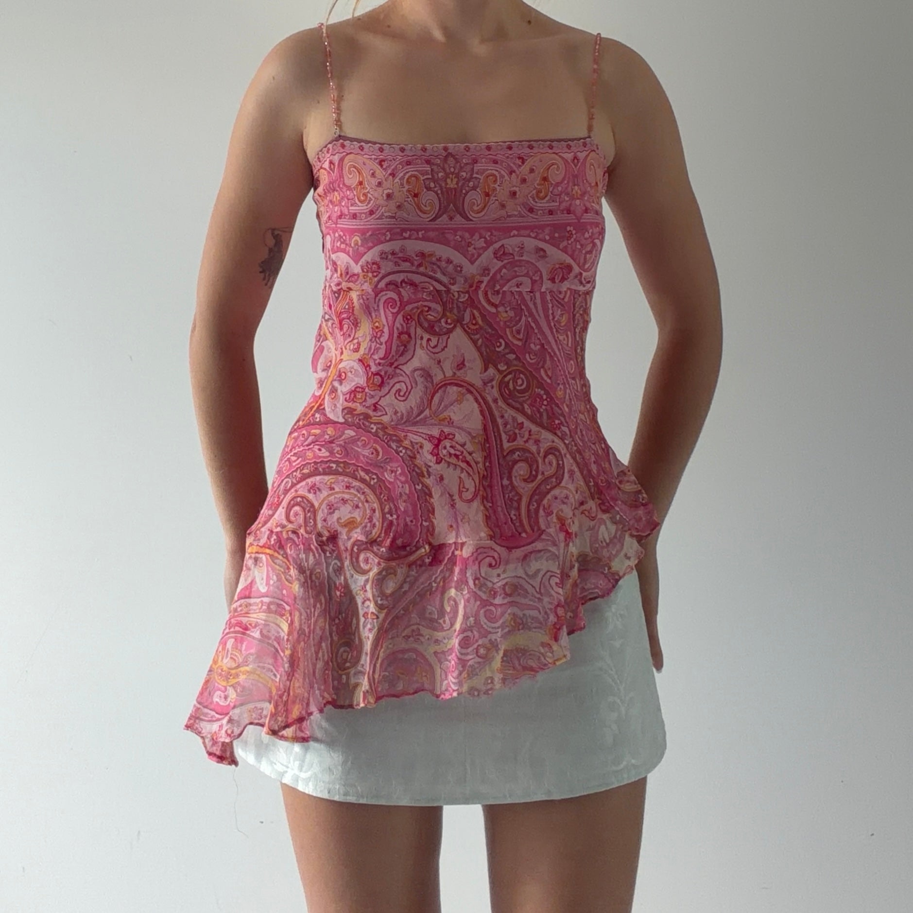 Ice Silk Asymmetric Cami | M