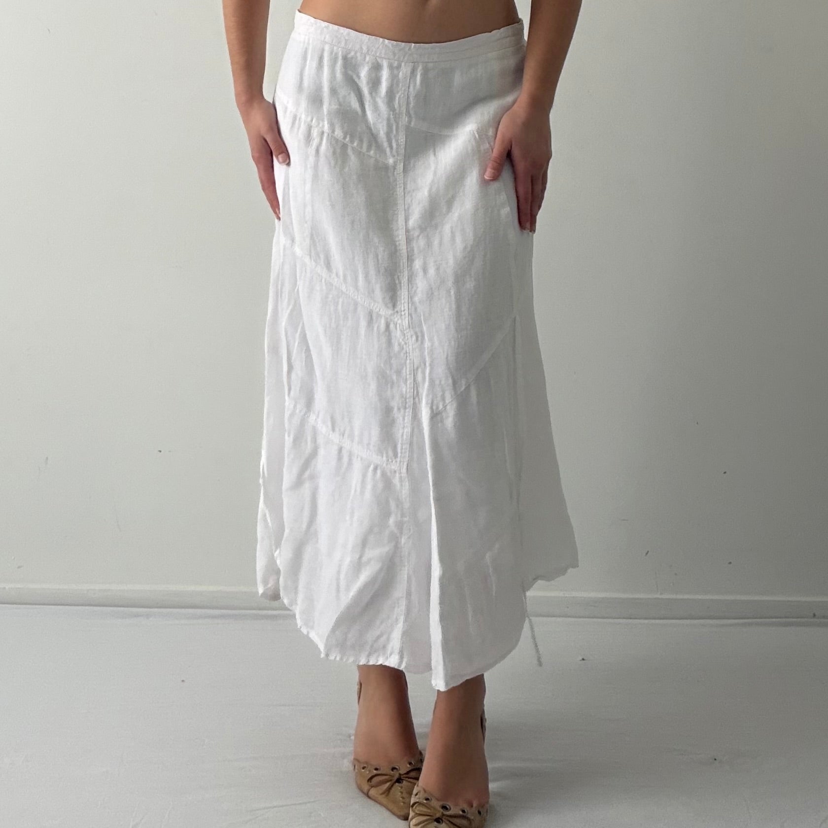 Fred Sabatier Linen Midi Skirt | M