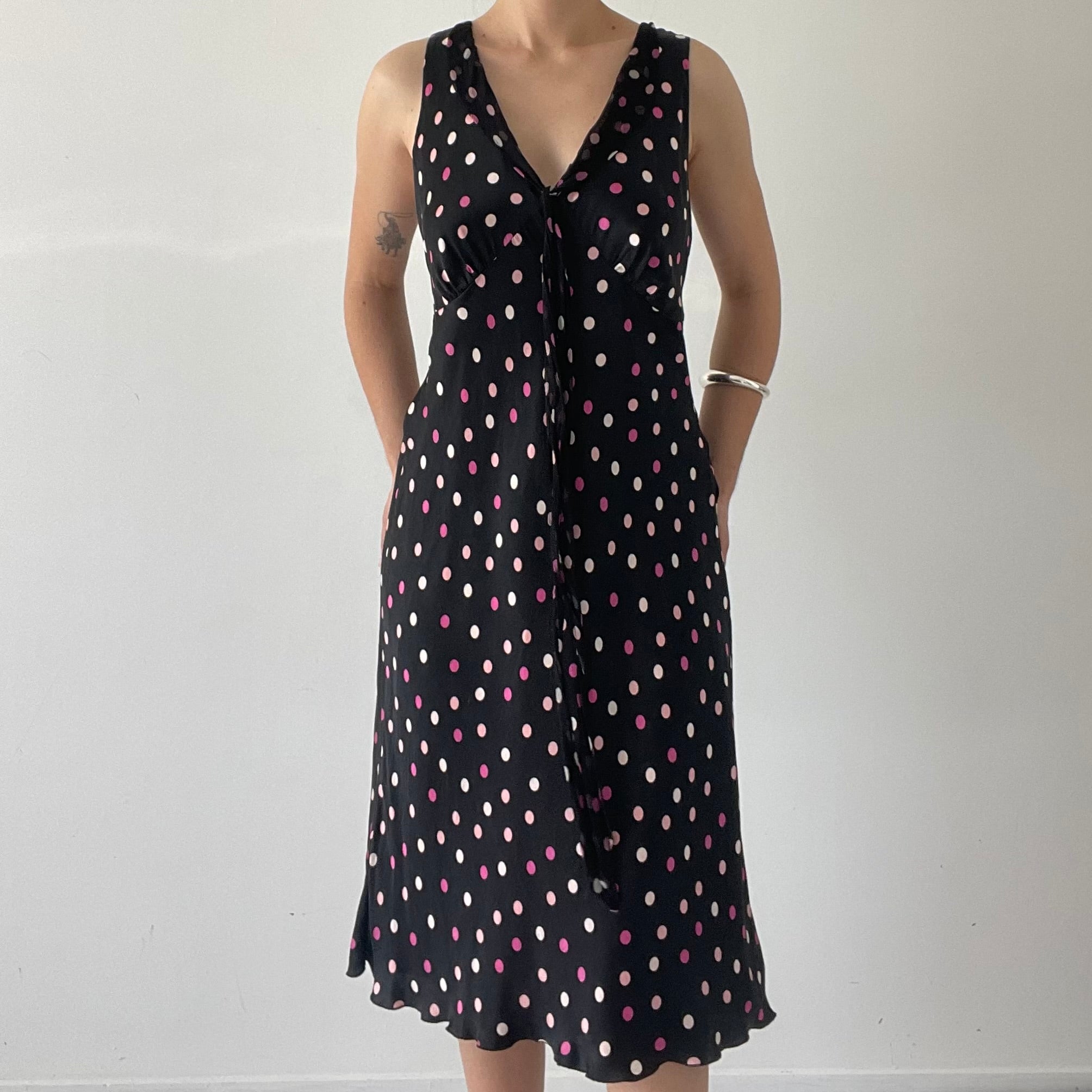 ECI 100% Silk Midi Dress | 10-14