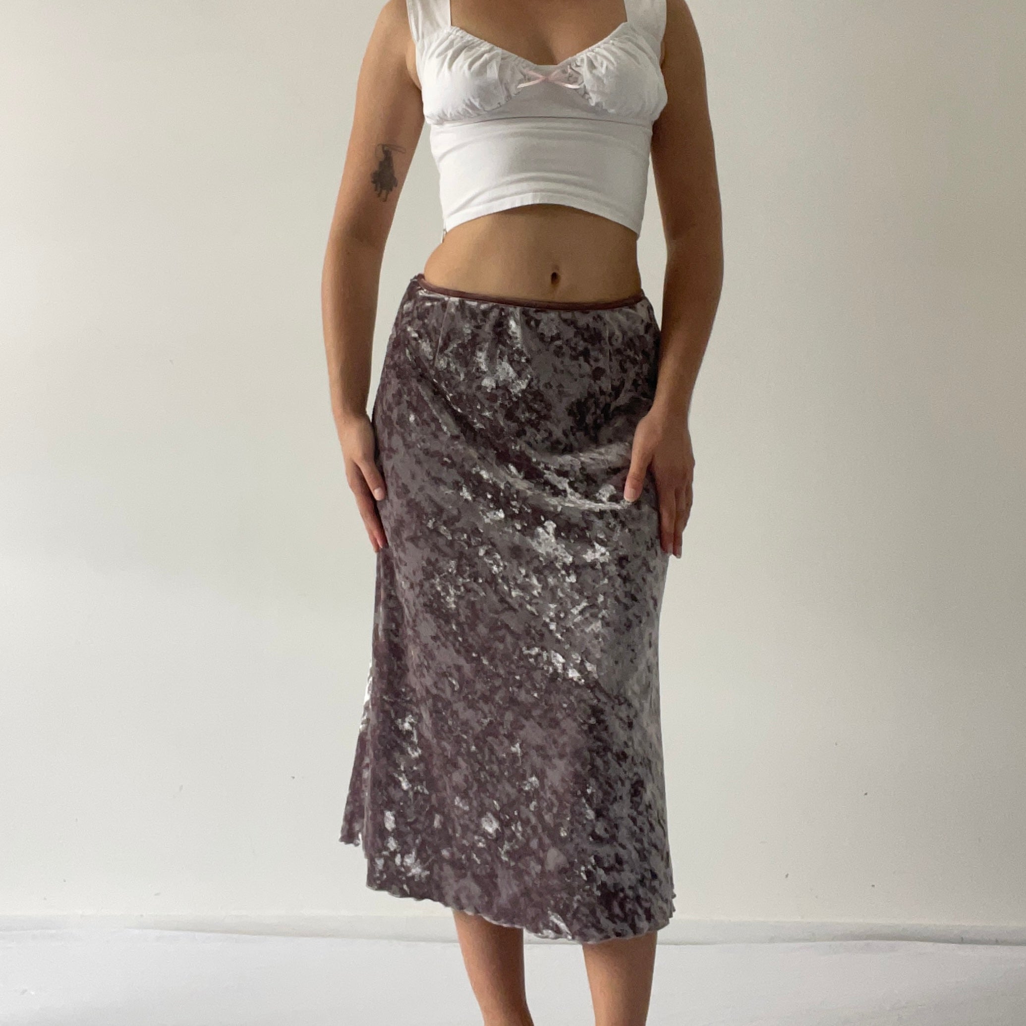 Moiselle Velvet Midi Skirt | 6-12