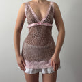 Cinema Etoile Leopard Print Mesh Slip | L