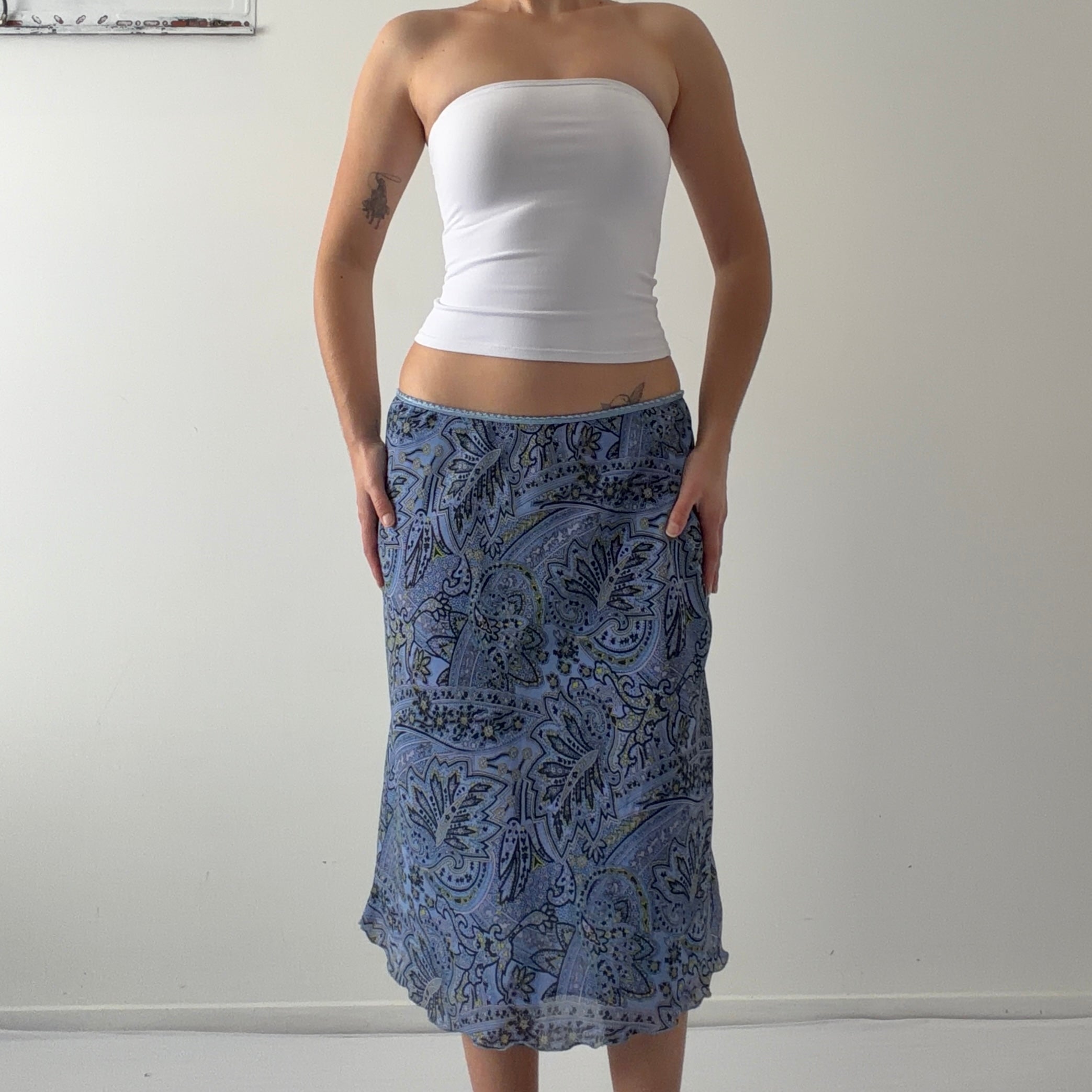 Apostrophe Paisley Midi Skirt | 10-12