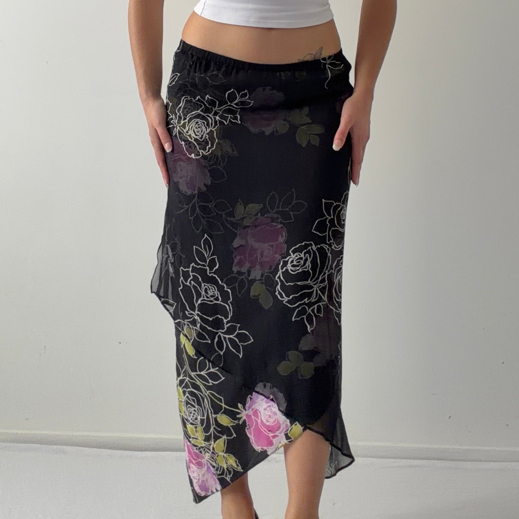 Adrianna Papell Silk Midi Skirt | 6-10