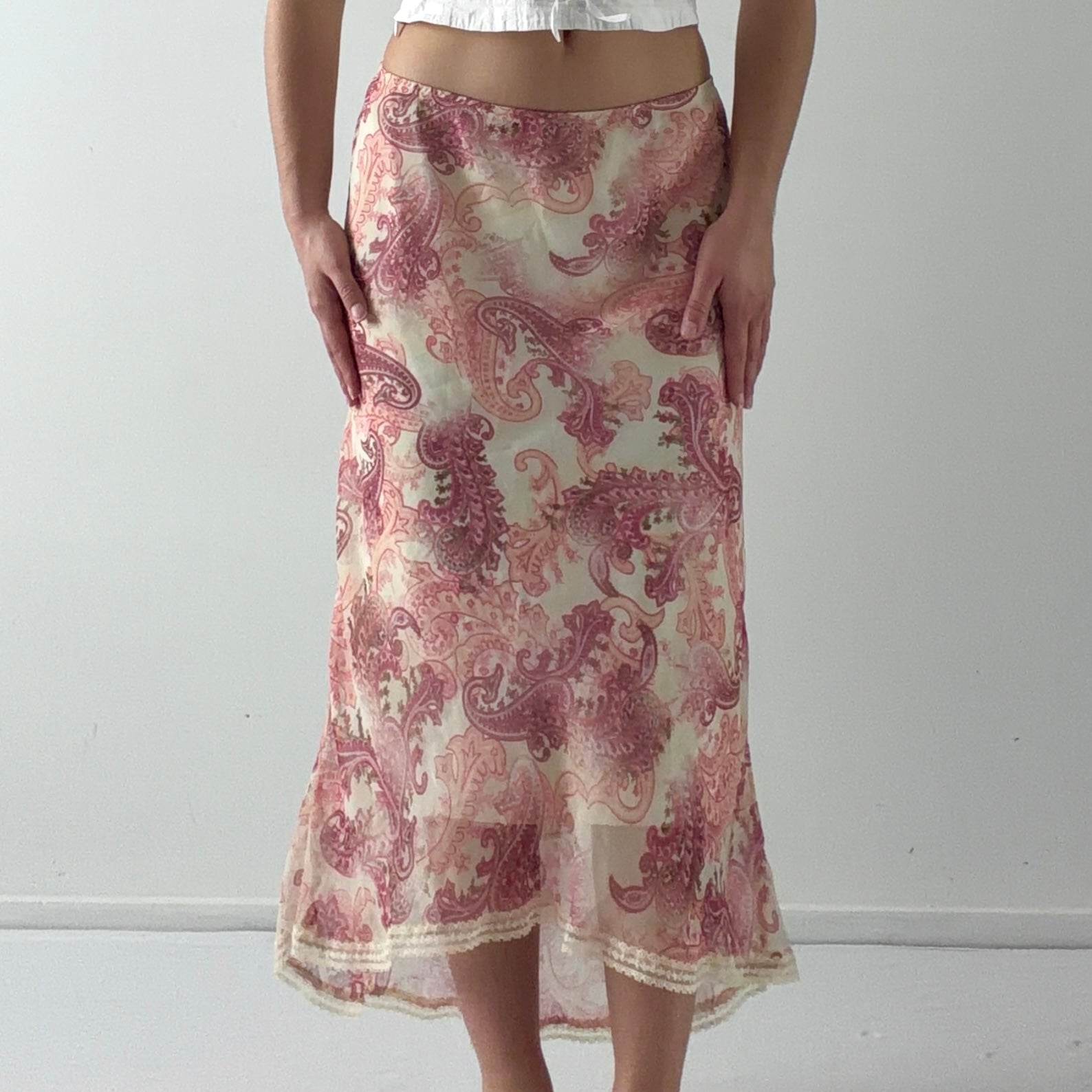 Fashion Bug Paisley Midi Skirt | L