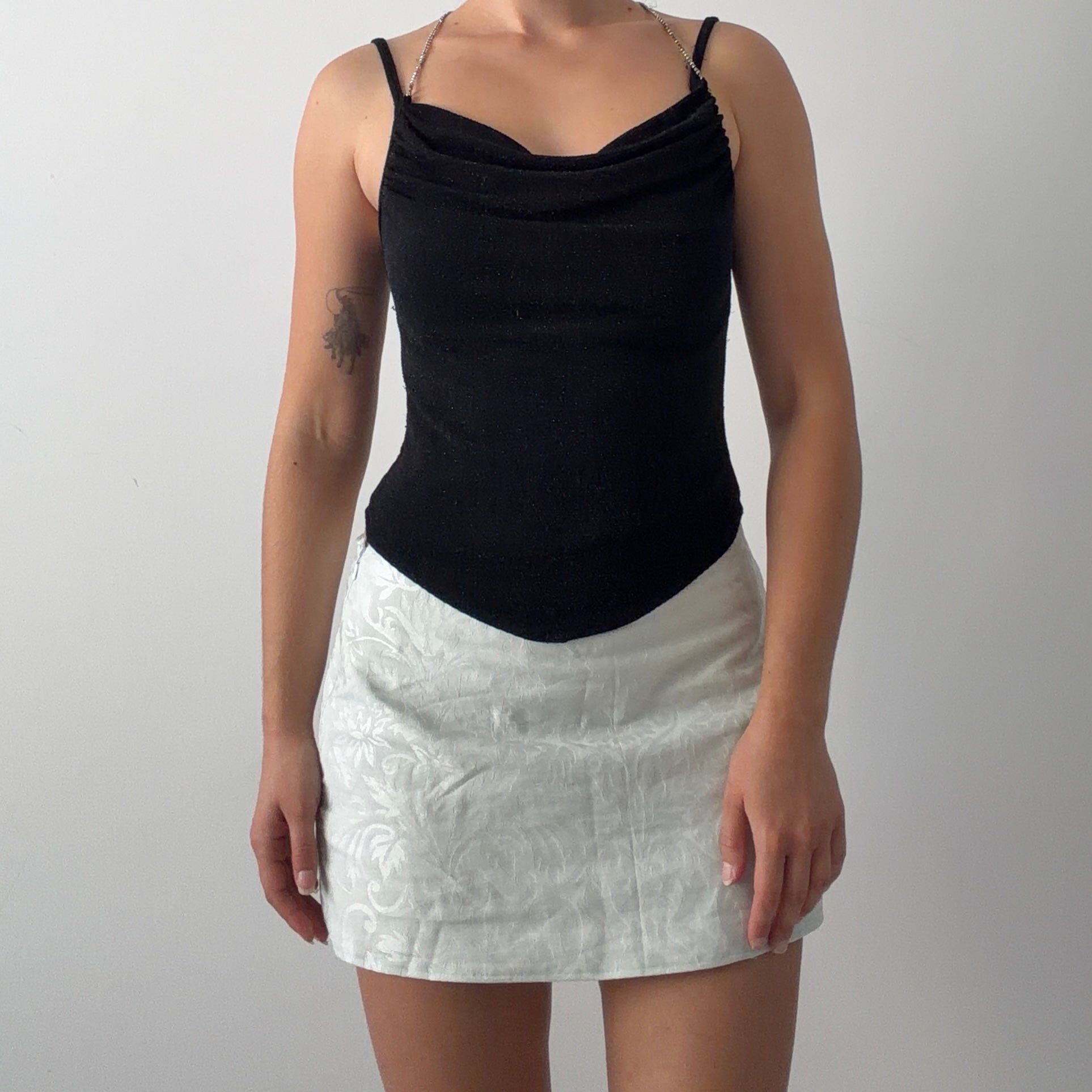 Mariella Rosati Glittery Cowl Top | Made in Italy | XS