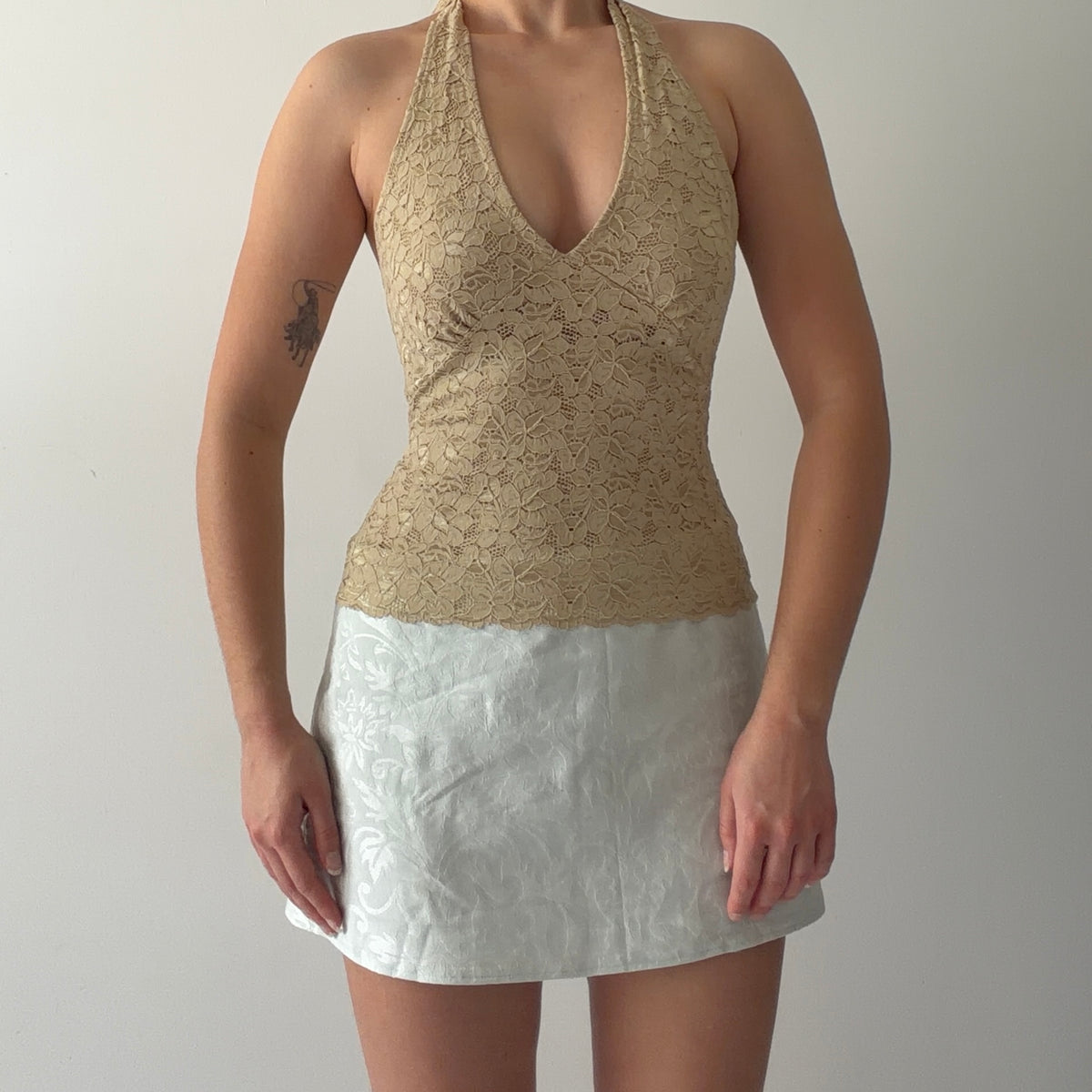 Wild Cat Lace Halter Top | XS