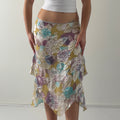 Pietro Filipi Burnout Asymmetric Midi Skirt | 8-10