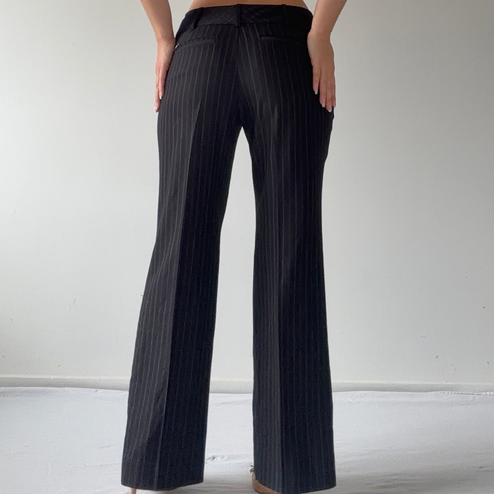 New York & Company Pinstripe Wide Pants | S
