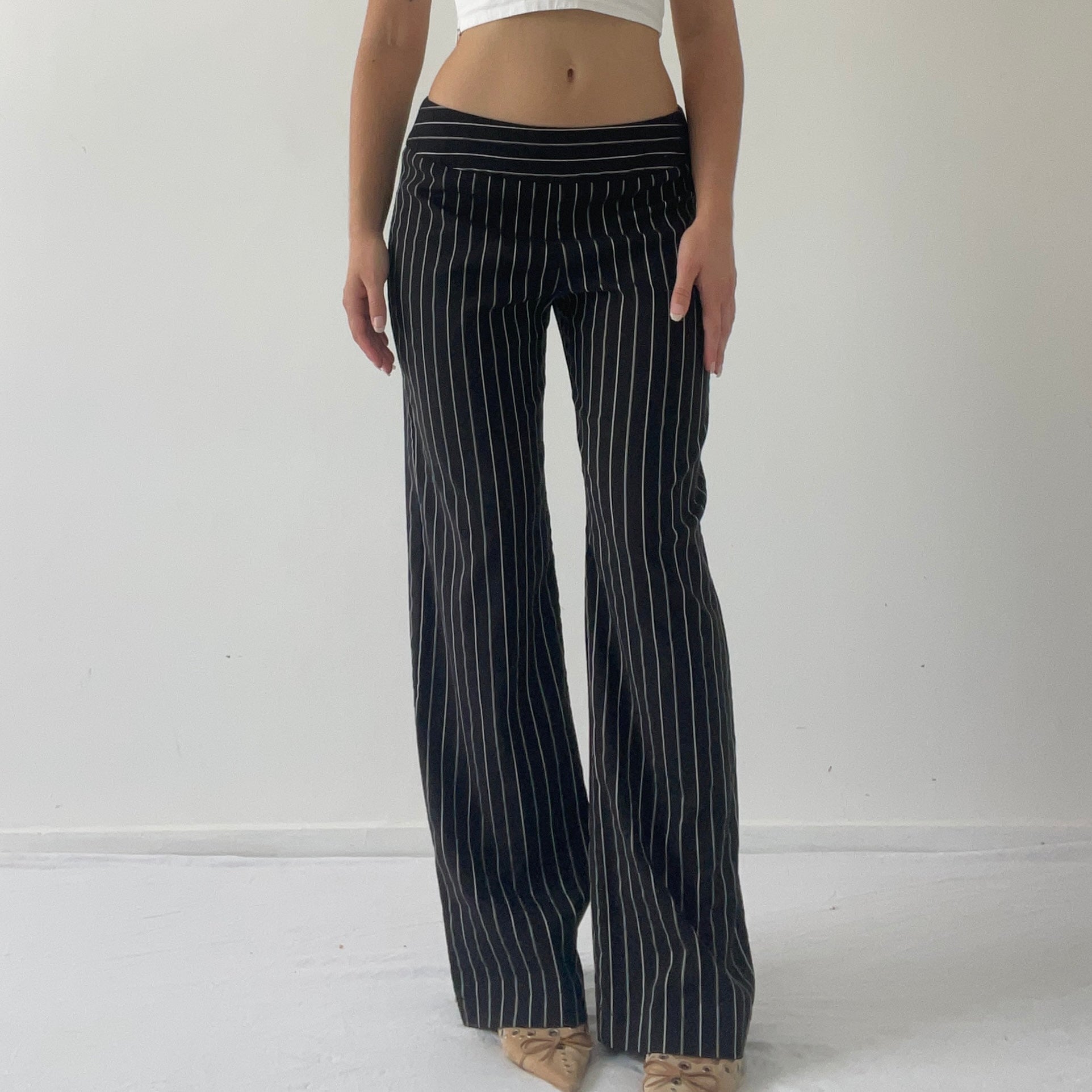Ruby Red Pinstripe Pants | 8-10