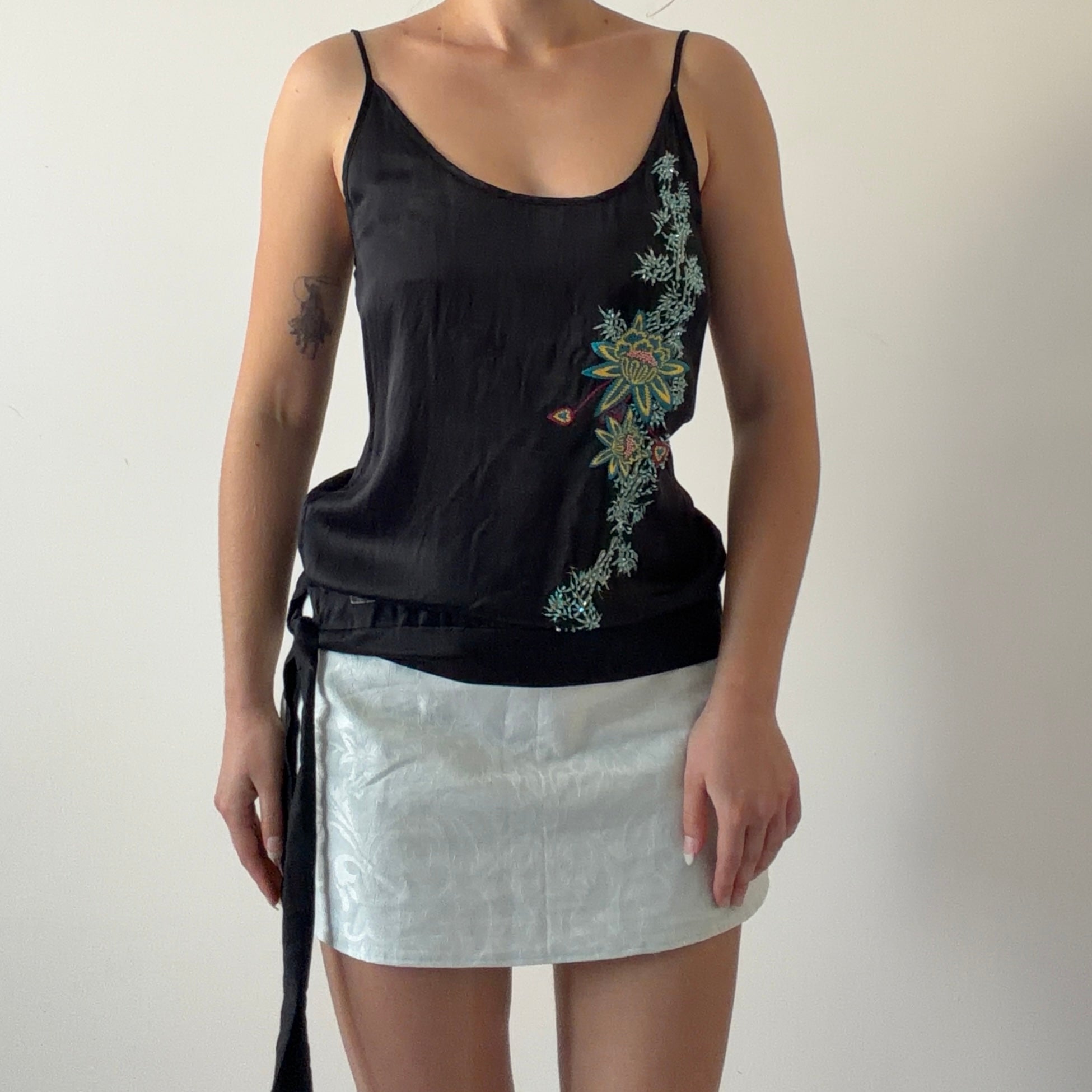 Phard Italy Silk Beaded Cami | S