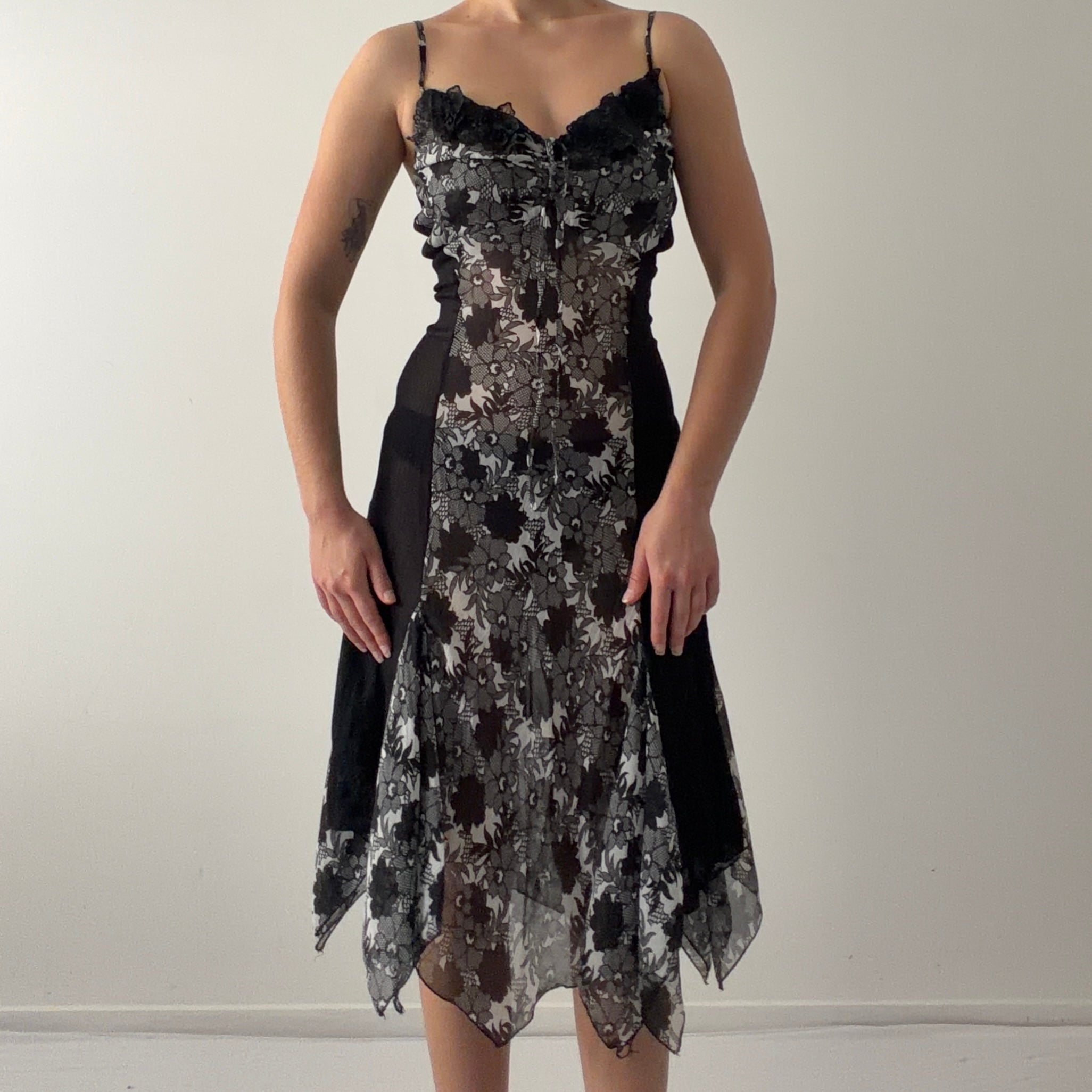 Floral Handkerchief Midi Dress | 10-12