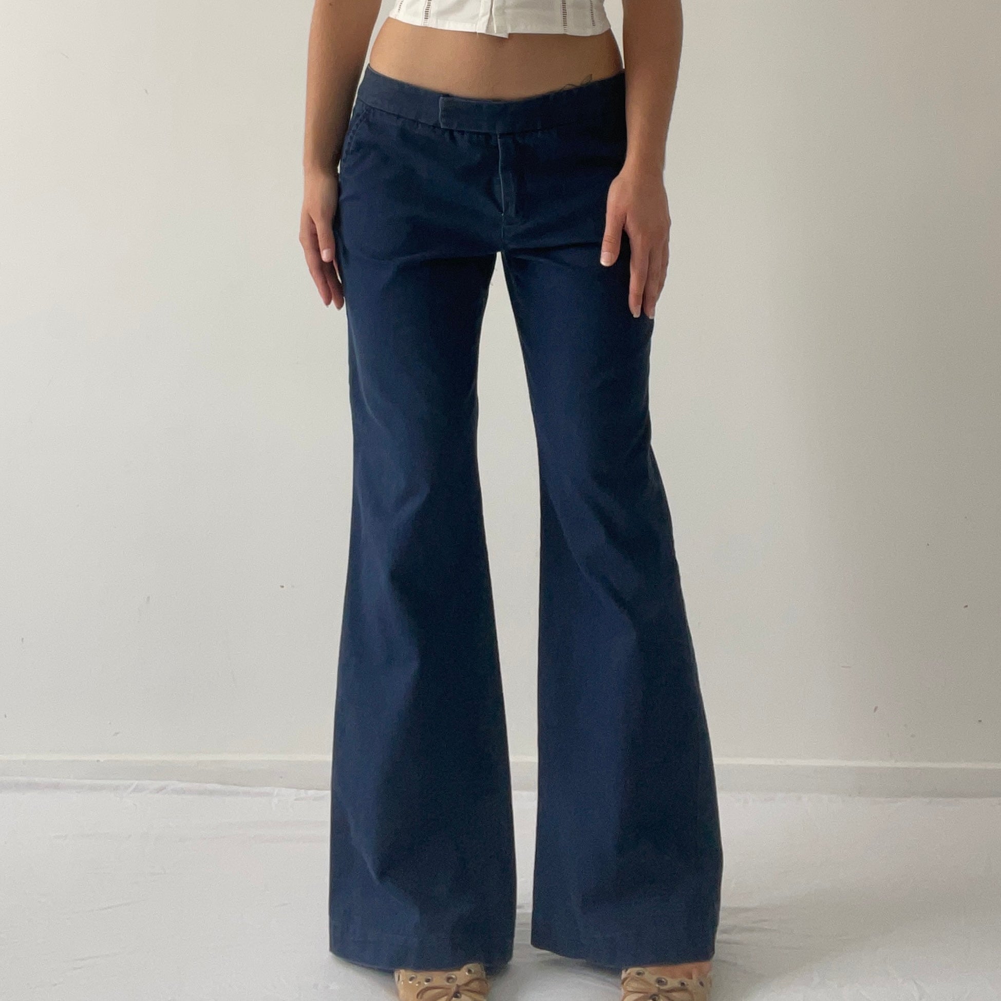 Spiral Low Rise Wide Leg Pants | 10-12