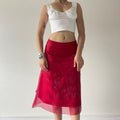 Kristen Chiffon Embroidered Midi Skirt | 6-10
