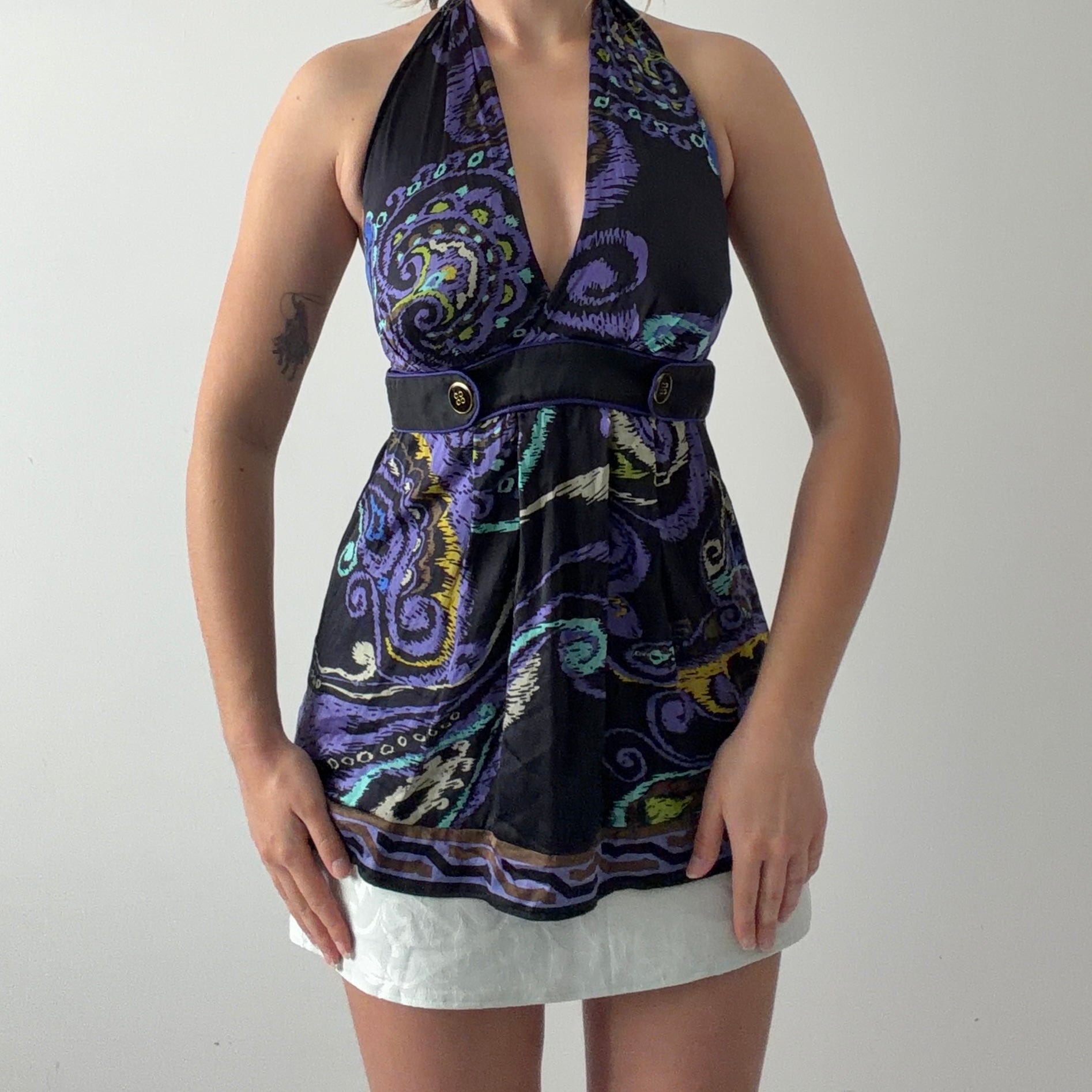 Halé Bob Silk Halter Top | XS