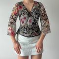 Ice Silk Bell Sleeve Top | S
