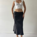 Eccentric Satin Midi Skirt | 6-8