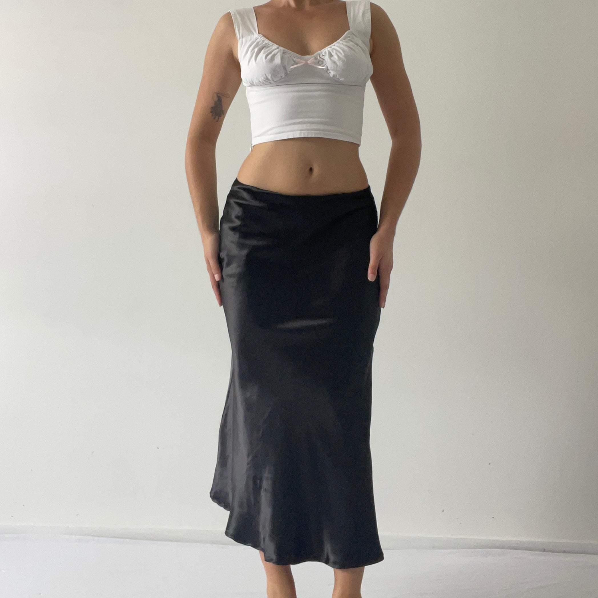Eccentric Satin Midi Skirt | 6-8