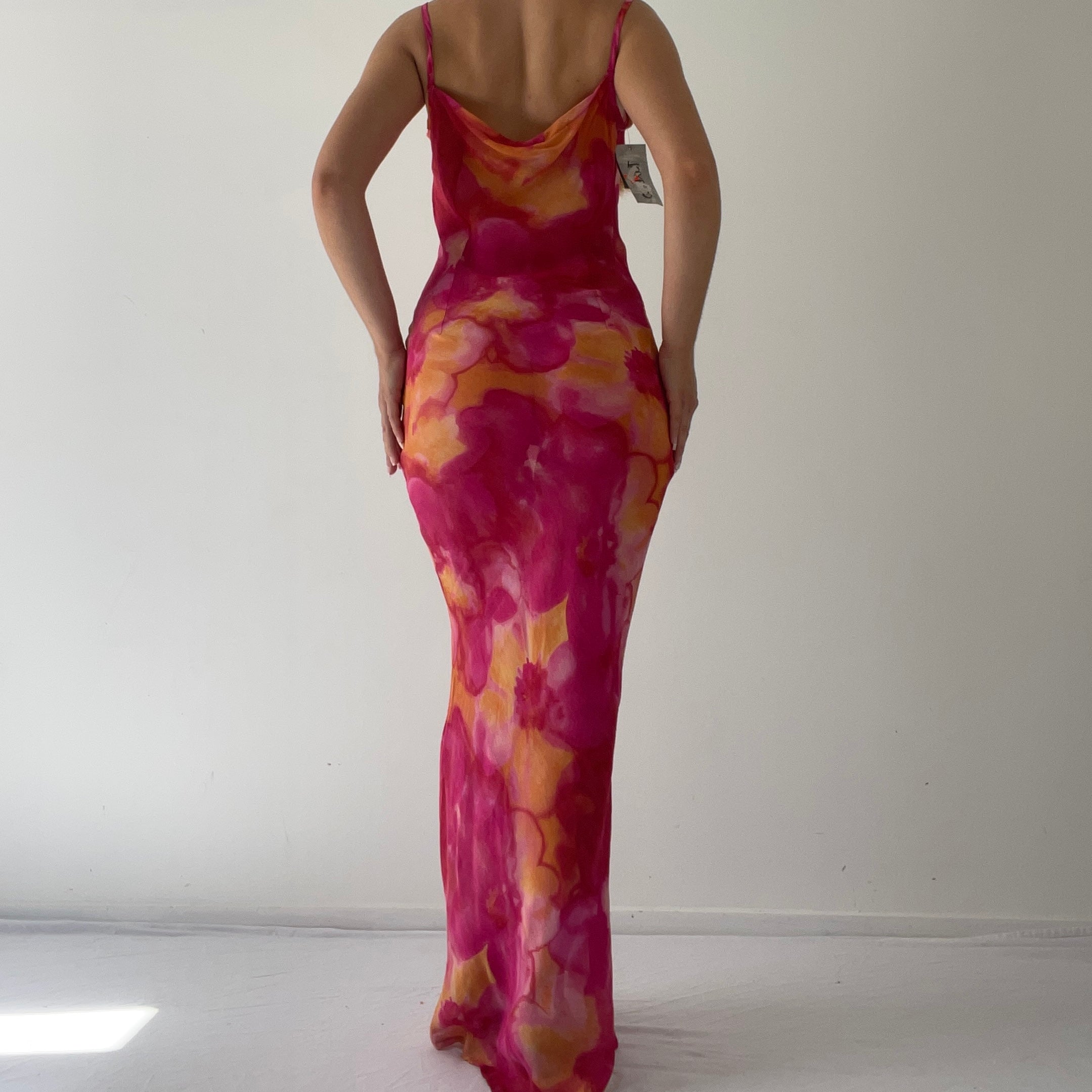 Bias Cowl Maxi Dress | XS