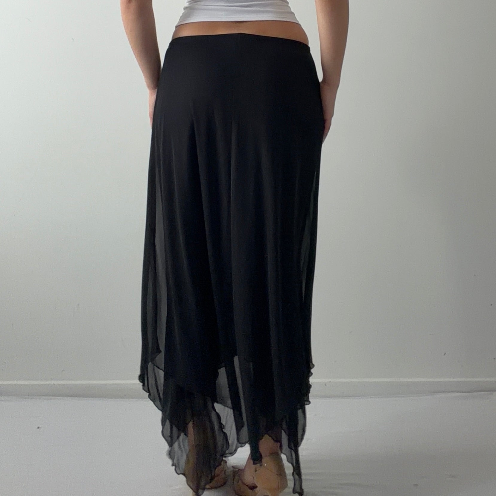Connected Apparel Maxi Asymmetric Skirt | S